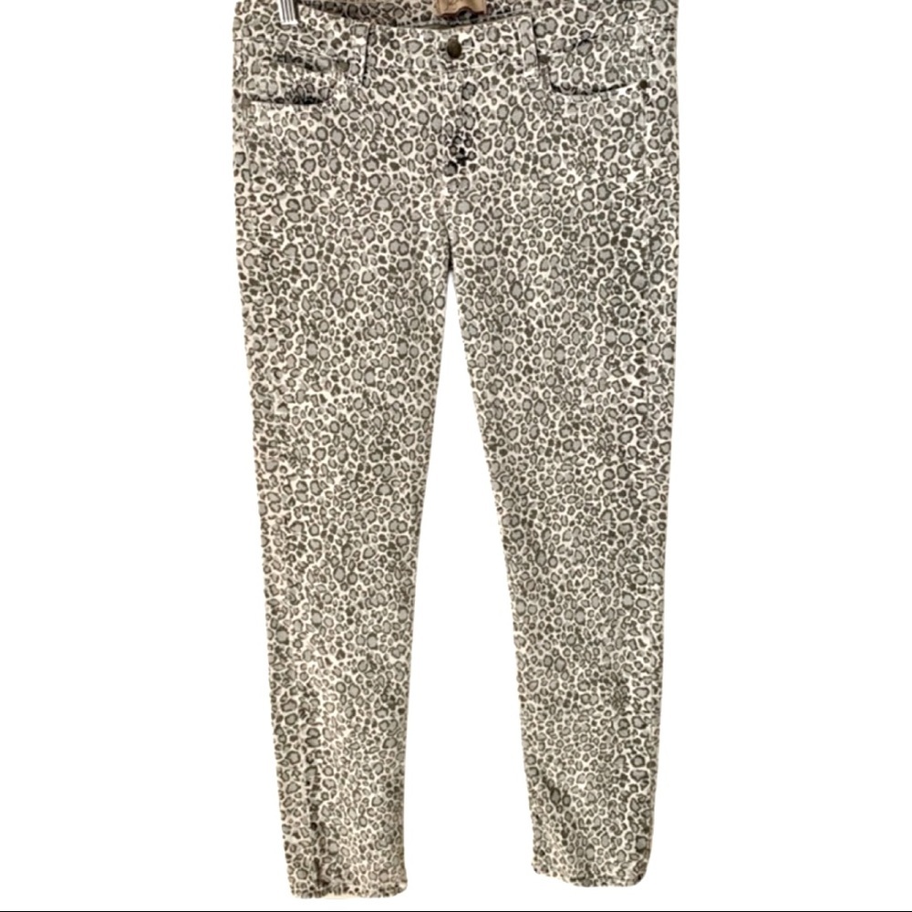 PAIGE Peg Skinny Jeans Grey Animal Print Mid-Rise Ankle Stretch Size 30 - Picture 7 of 14